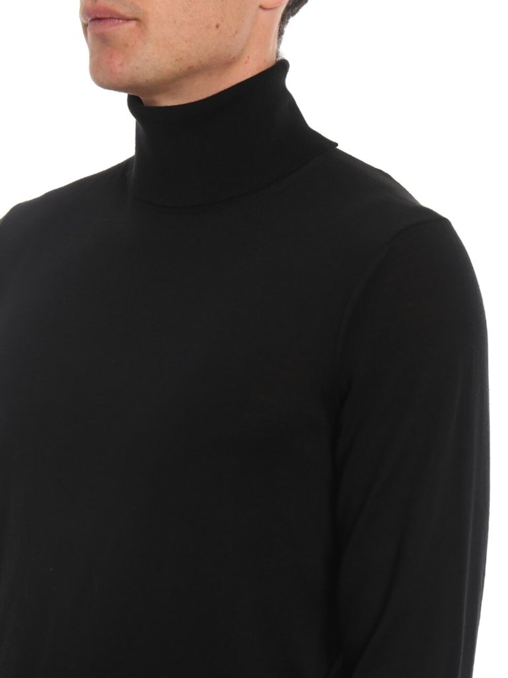 Z Zegna Fine Knit Pure Wool Turtleneck Sweater Black Men's M - Picture 5 of 7